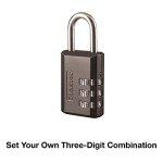 Master Lock Black 3-Digit Combination Padlock