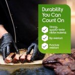 Heavy Duty Black Nitrile Gloves, 100 Count
