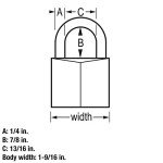 Pink Aluminum Keyed Padlock for Gym Lockers