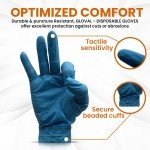Blue Nitrile Disposable Gloves - Medium Size