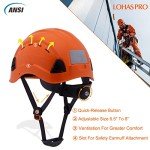 LOHASPRO Ventilated Safety Helmet with Ear Protection