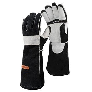 Heat-Resistant Leather MIG Welding Gloves