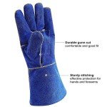 Heat-Resistant Leather Welding Gloves - 35.6 cm