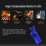 Heat-Resistant Leather Welding Gloves - 35.6 cm