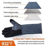 Heat Resistant Welding Gloves for BBQ & Fireplace
