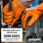Large Orange Nitrile Disposable Gloves (Box of 100)
