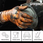 Large Orange Nitrile Disposable Gloves (Box of 100)