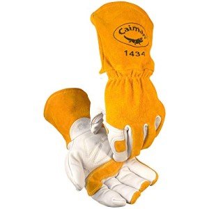 Caimán Kontour-Muster MIG Leather Gloves - Large