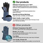 Heat Resistant Welding Gloves for BBQ & Fireplace