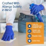Cobalt Blue Nitrile Exam Gloves - Disposable Safety