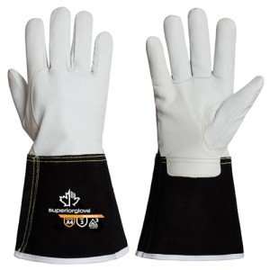 Goatskin Leather MIG Welding Gloves with Cut Protection