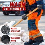 Winter Water Resistant Insulated Work Gloves for Men