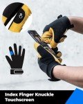 Men's Waterproof Winter Work Gloves with Touchscreen