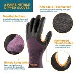 COOLJOB Winter Work Gloves with Anti-Slip Grip