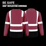 Hi-Vis ANSI Class 3 Long Sleeve Safety Shirts