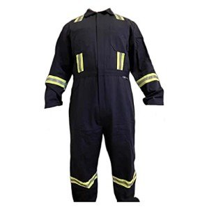 Navy Flame-Resistant Coverall with Reflective Tape