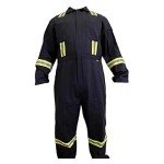 Navy Flame-Resistant Coverall with Reflective Tape