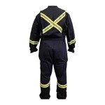 Navy Flame-Resistant Coverall with Reflective Tape