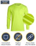 High Visibility Long Sleeve Safety Shirts - 4 Pack