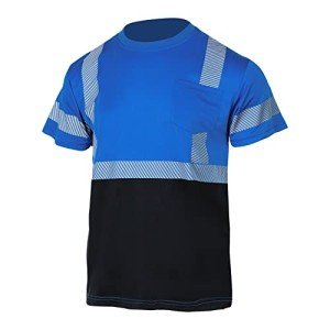 Men's Hi-Vis Reflective Safety Shirt - Royal Blue