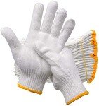 12 Pairs Cotton Polyester Work Gloves - White