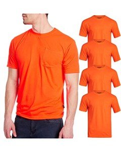 High Visibility Short Sleeve Safety Shirts - 4 Pack