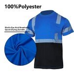Men's Hi-Vis Reflective Safety Shirt - Royal Blue