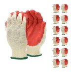 12 Pairs Nitrile Coated Work Gloves - Versatile Use