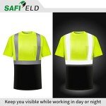 Men's Hi-Vis Reflective Safety T-Shirts - 3/5 Pack