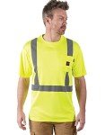 Men's Hi-Vis Yellow Safety T-Shirt, Large