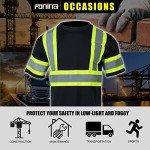 Reflective High Visibility Shirts for Men – 3 Pack