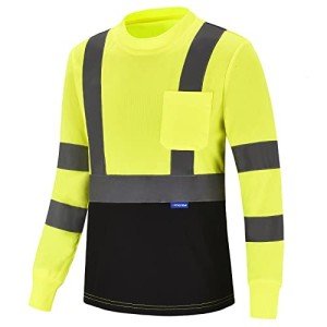 High Visibility Long Sleeve Safety T-Shirt - Yellow