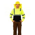 High Visibility Long Sleeve Safety T-Shirt - Yellow