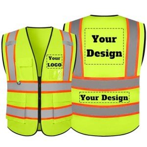 High Visibility Reflective Safety Vest - Custom Logo