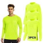 3-Pack High Visibility Reflective Safety Shirts for Men