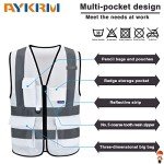 High Visibility Custom White Safety Vest - XXL