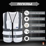 High Visibility Custom White Safety Vest - XXL