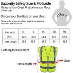 High Visibility Safety Vest with Multi Pockets - 10 Pack