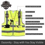 High Visibility Safety Vest with Multi Pockets - 10 Pack