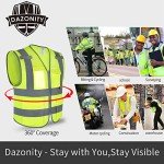 High Visibility Safety Vest with Multi Pockets - 10 Pack