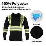 High Visibility Reflective Long Sleeve Safety T-Shirt