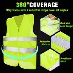 60 Pcs High Visibility Reflective Safety Vests