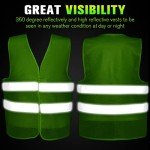 60 Pcs High Visibility Reflective Safety Vests