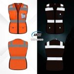 Women's High Visibility Safety Vest with Pockets