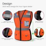 Women's High Visibility Safety Vest with Pockets