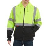 High Visibility Class 3 Safety Hoodie, Green 2XL
