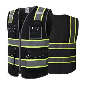 High Visibility Reflective Safety Vest with Pockets