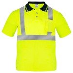 High Visibility Reflective Safety Polo Shirt - Yellow