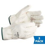 Cowhide Leather Work Gloves - 3 Pack Safety