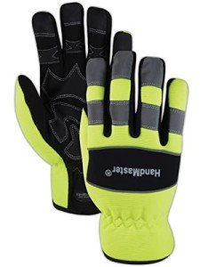 High-Visibility Synthetic Suede Safety Gloves - Large